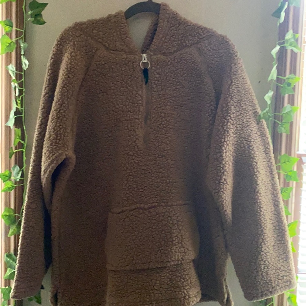 Tan Sherpa Pullover